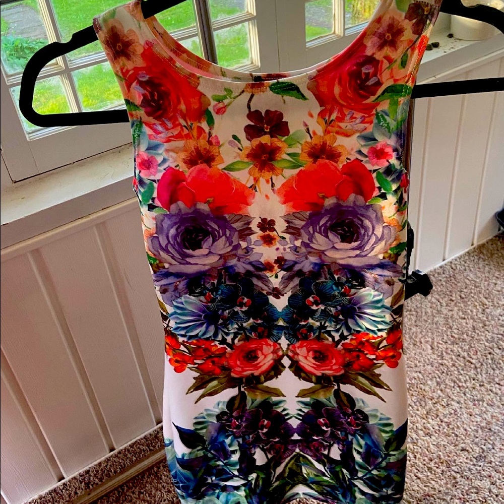 Flower body con dress